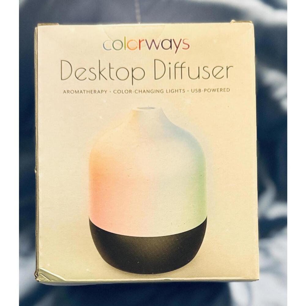 Colorways Desktop Diffuser - Aromatherapy & Color-Changing Lights, NEW IN BOX